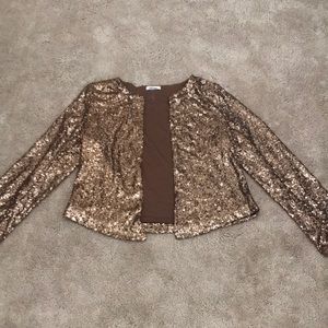 Brown sequins cardigan